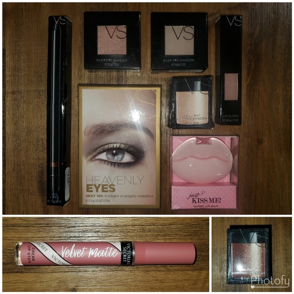 9 Victoria's Secret Makeup Bundle - Lip Gloss Eyeliner Eyeshadow Palette Shimmer - Picture 1 of 16